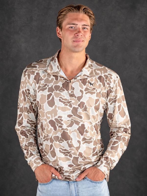 VG Quarter Zip Performance-Lt Camo