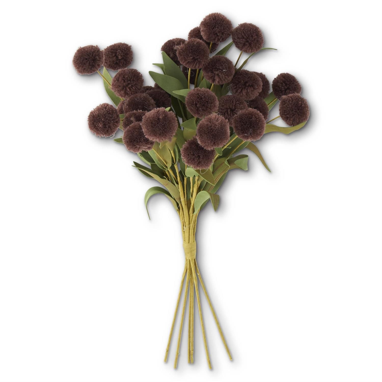 13in Dark Brown PomPom Pick
