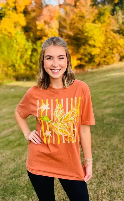 Fall Striped Duck Tee