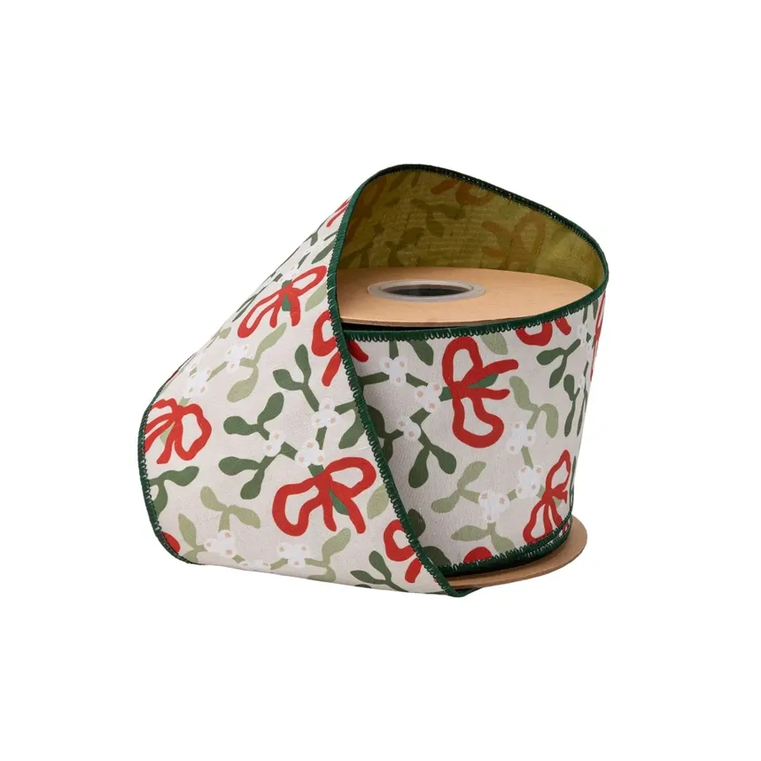 VG Mistletoe &amp; Bows Ribbon 4"