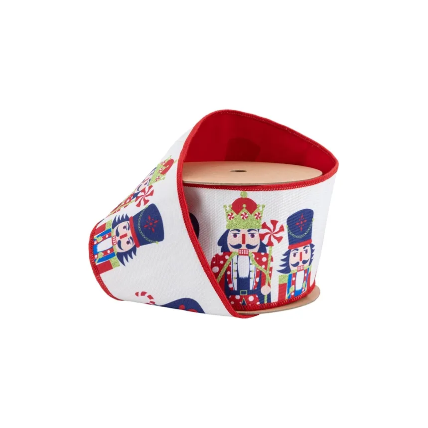 VG Printed Nutcracker w Red Ribbon 4"