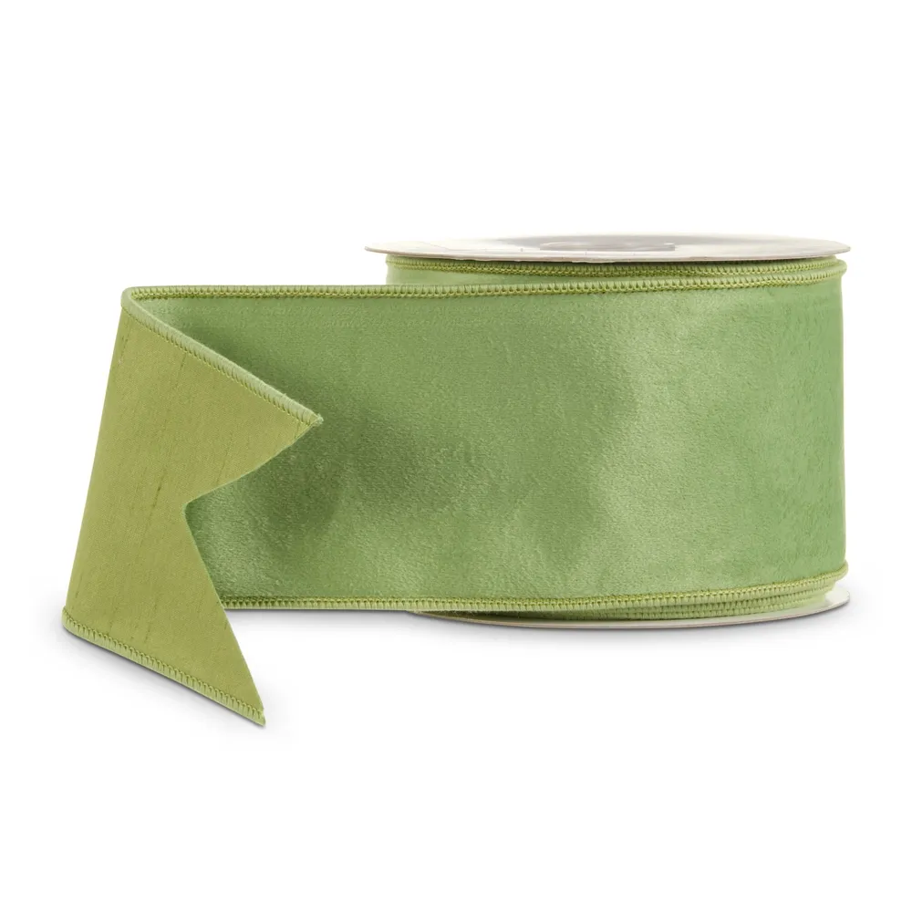4" Sage Green Wired Ribbon