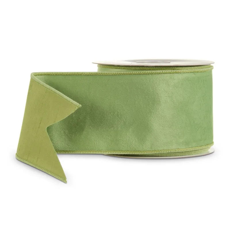 4" Sage Green Wired Ribbon
