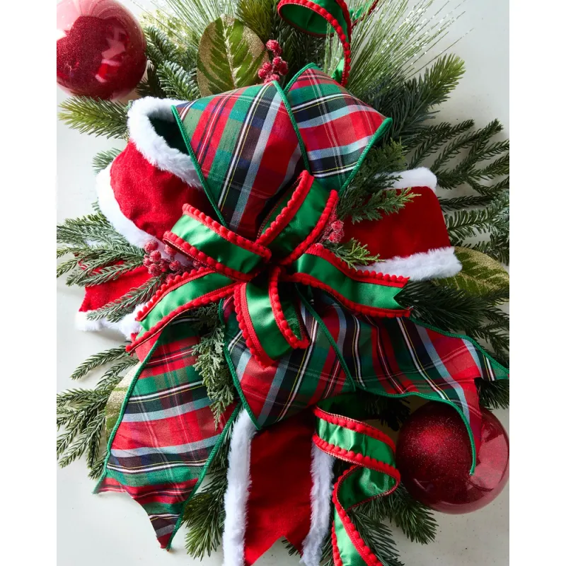 4" Tartan Plaid Wired Ribbon