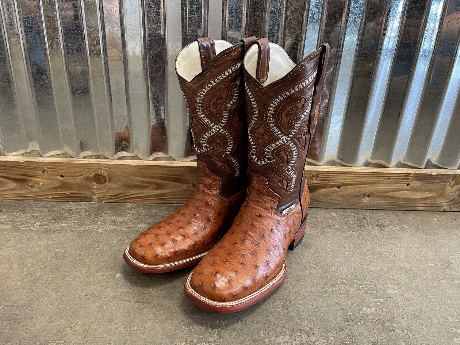 MEN'S EXOTIC OSTRICH SHEDRON BOOTS