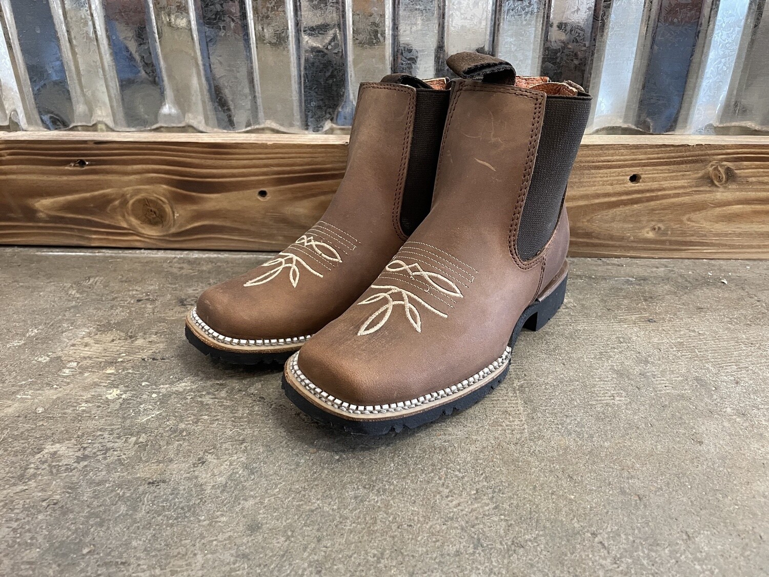 VE33 LEATHER KID'S BOOTS
