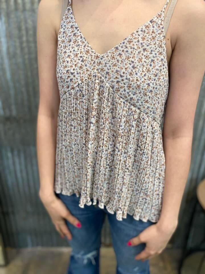 CHIFFON PLEATED TANK