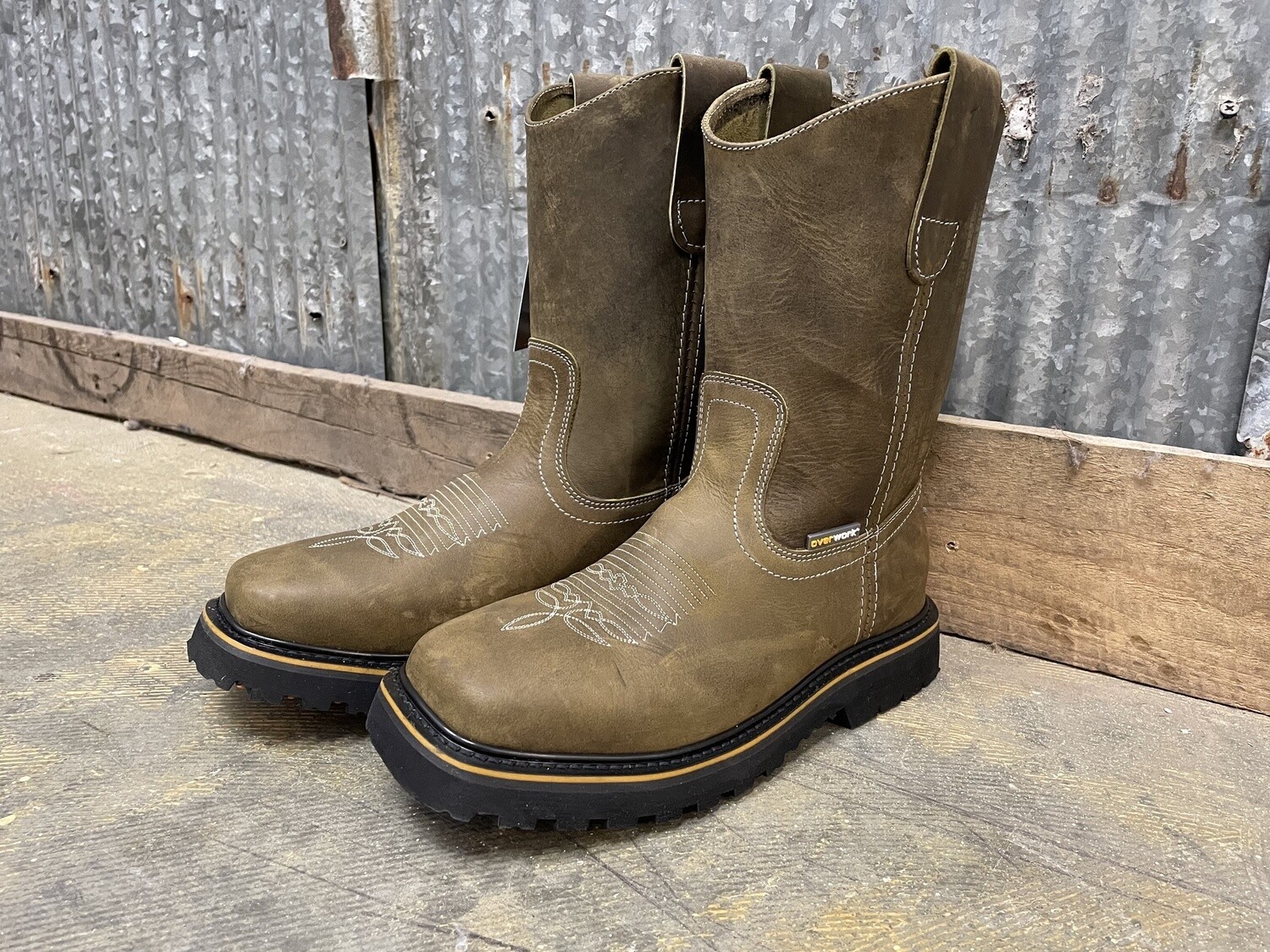 OVERWORK BOOTS OLIVE - STEEL TOE