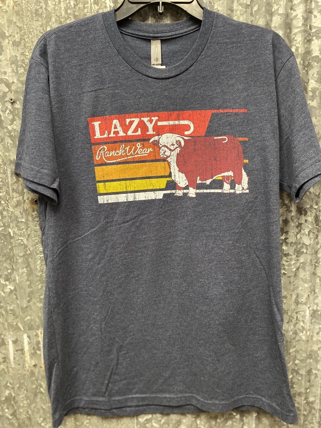 Lazy J Ranch Wear Retro Midnight Short Sleeve T-Shirt - Navy