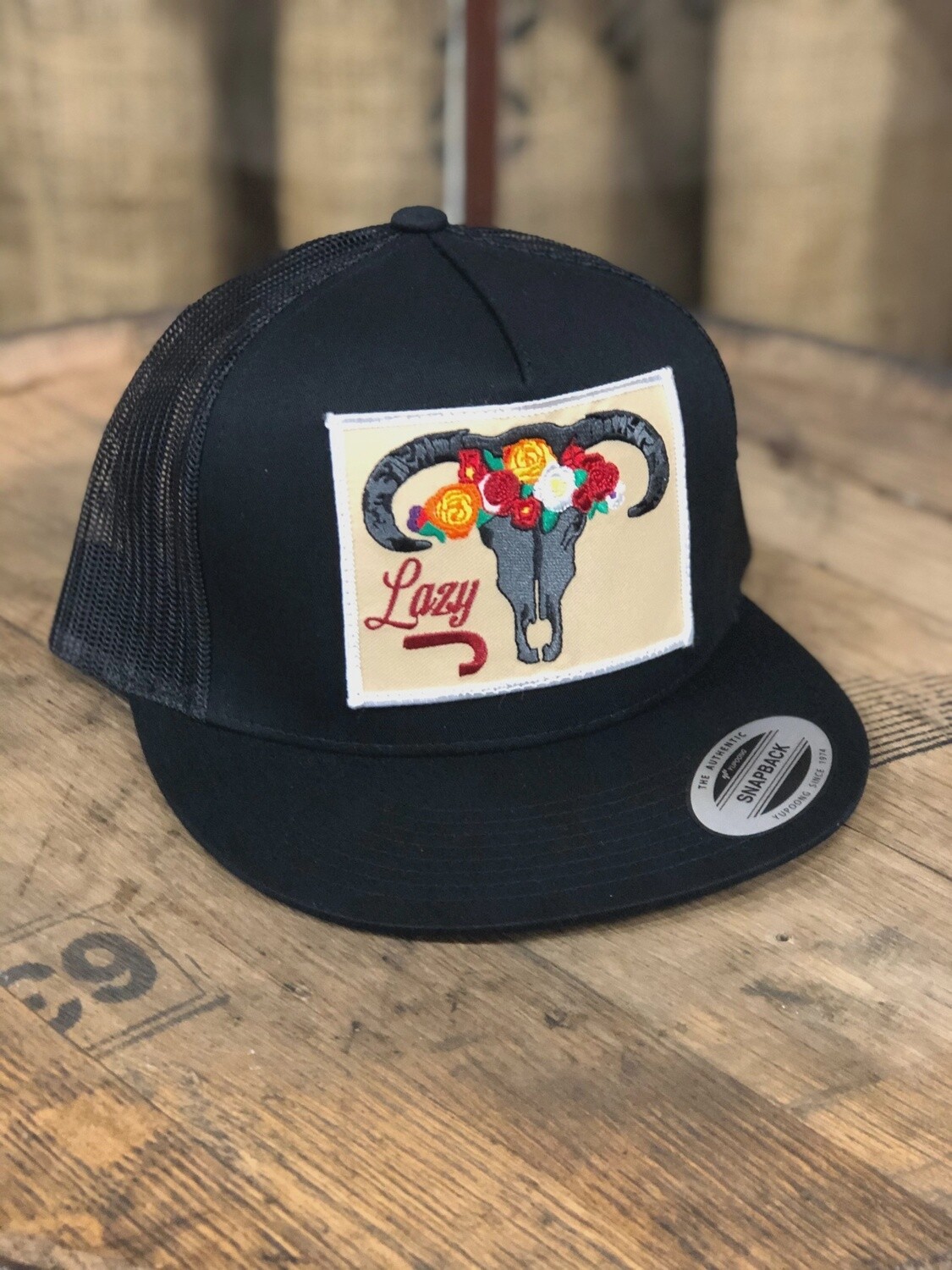 LAZY J BLKBLK4SKULL