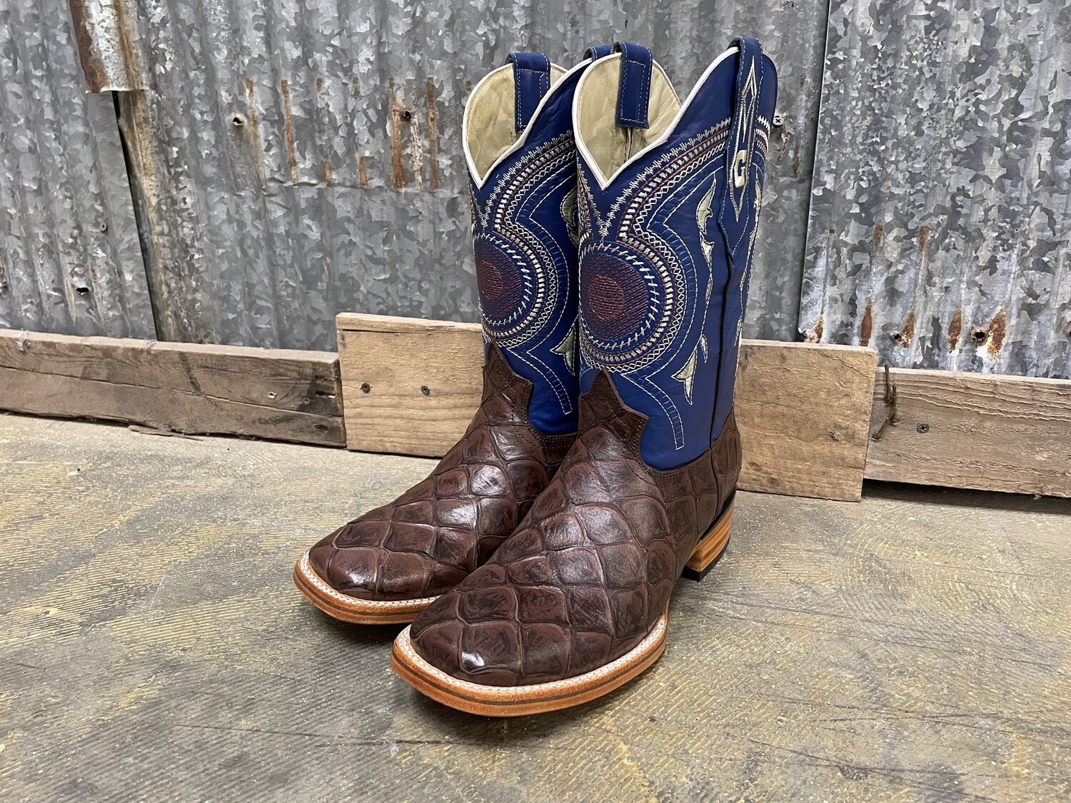 PIRARUCU PRINT BROWN/BLUE