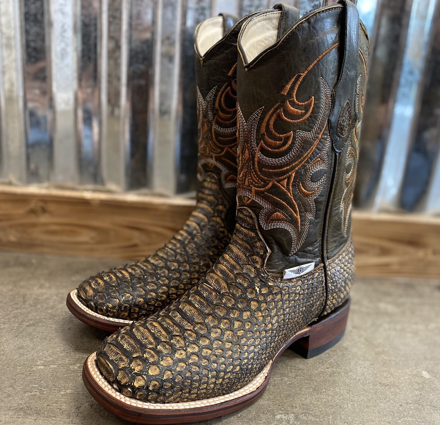 MEN'S PYTHON RUSTIC BOOTS