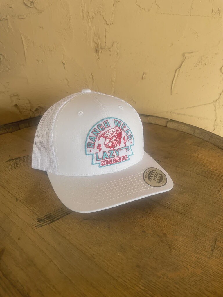 LAZY J RANCH WEAR RED TURQUOISE ARROWHEAD CAP 3.5"