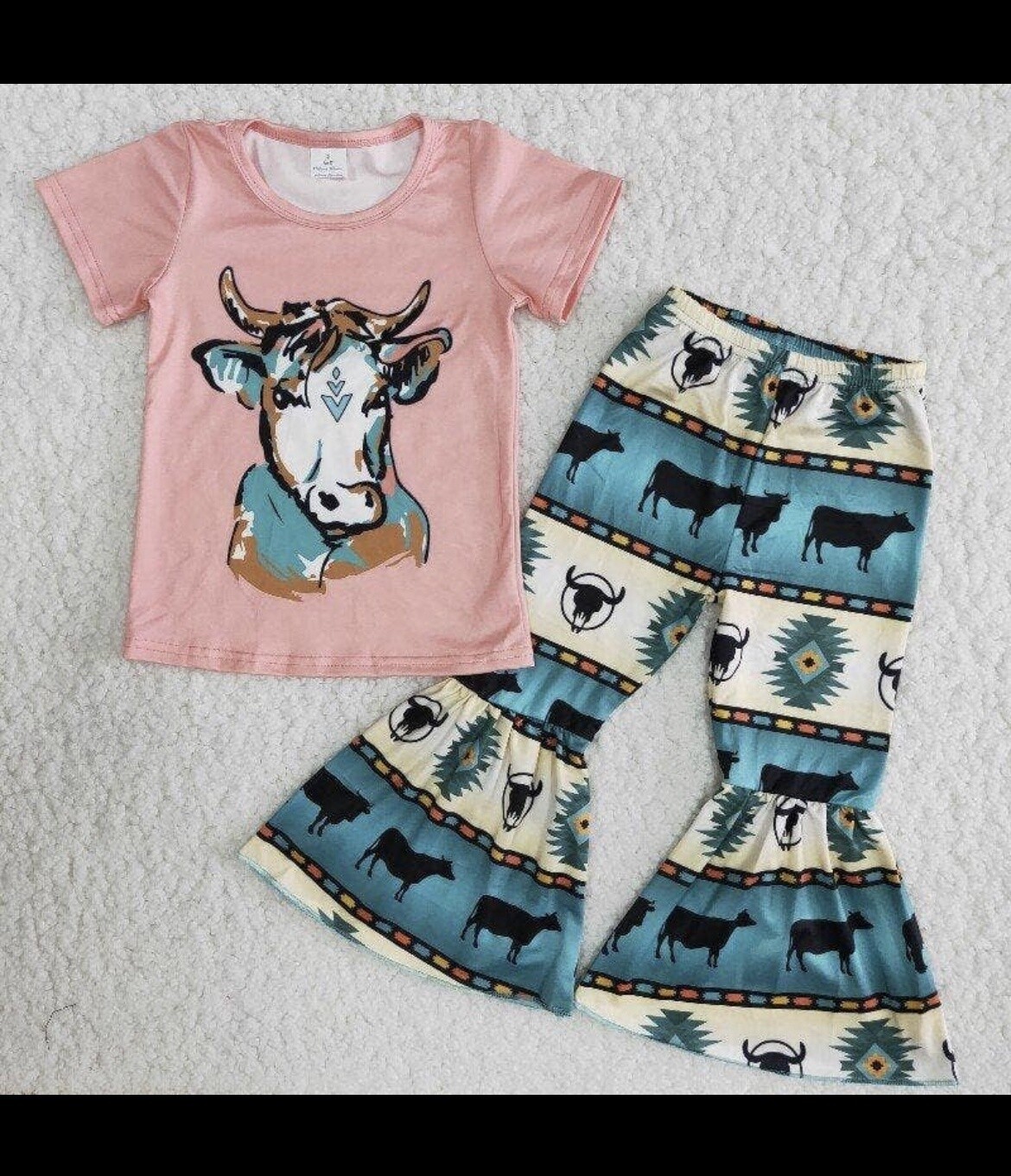 BULL SHIRT COW BELL BOTTOM SET