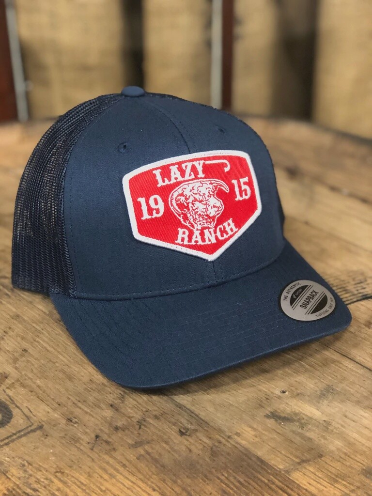 LAZY J NAVY 3.5" 1915 RED PATCH