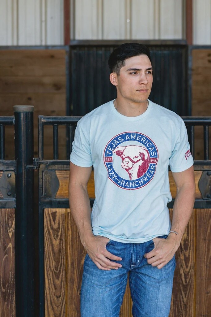 LAZY J RANCH WEAR TEJAS AMERICAS SHORT SLEEVE T-SHIRT