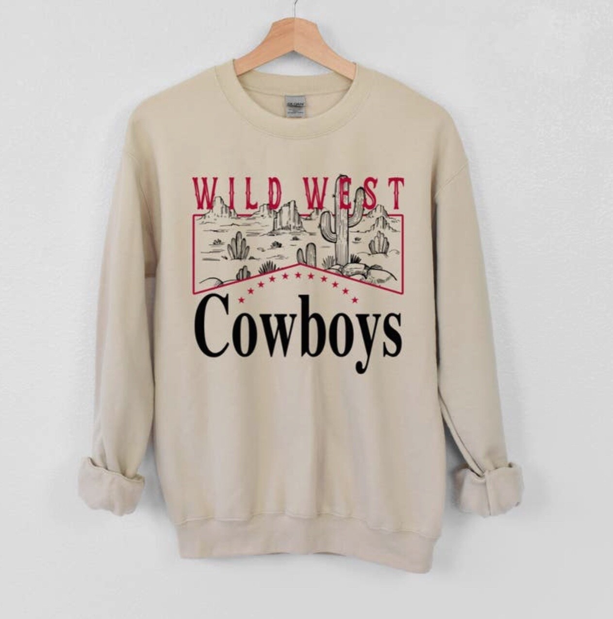 Wild West cowboys crewneck