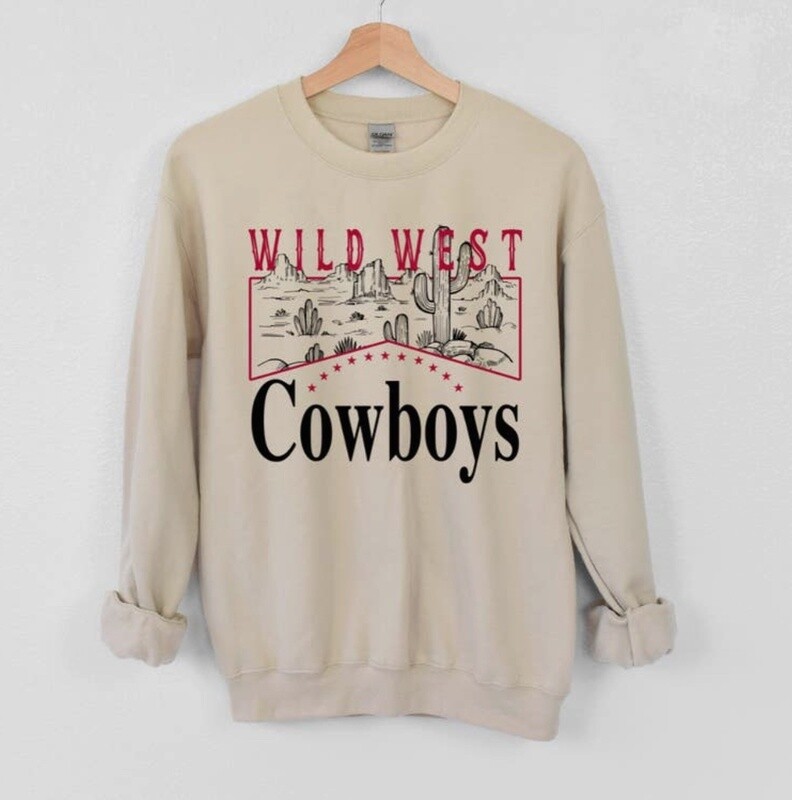 Wild West cowboys crewneck