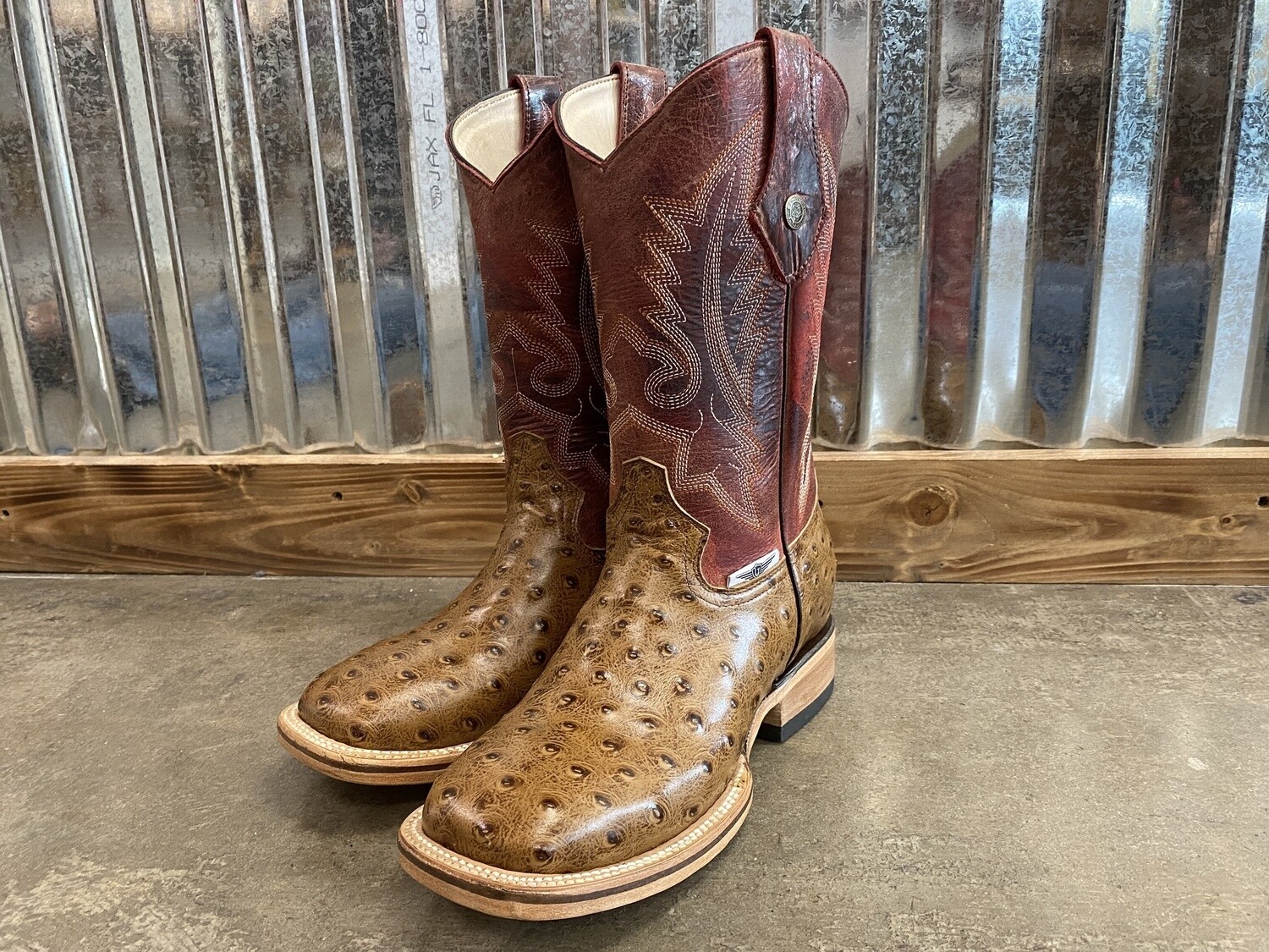 MEN'S OSTRICH PRINT BOOTS - ORIX