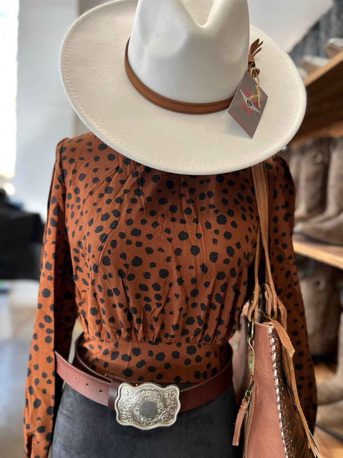 Leopard print crop top