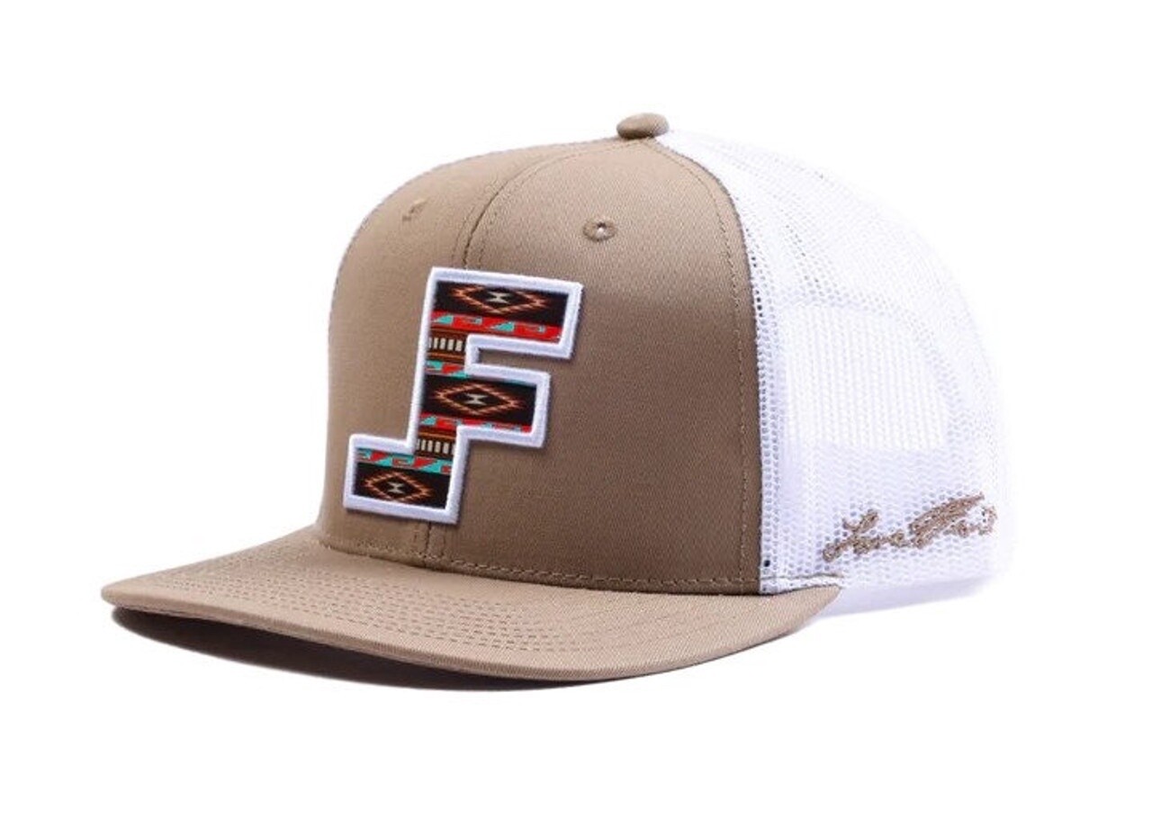 AZTEC LOGO TAN WITH WHITE