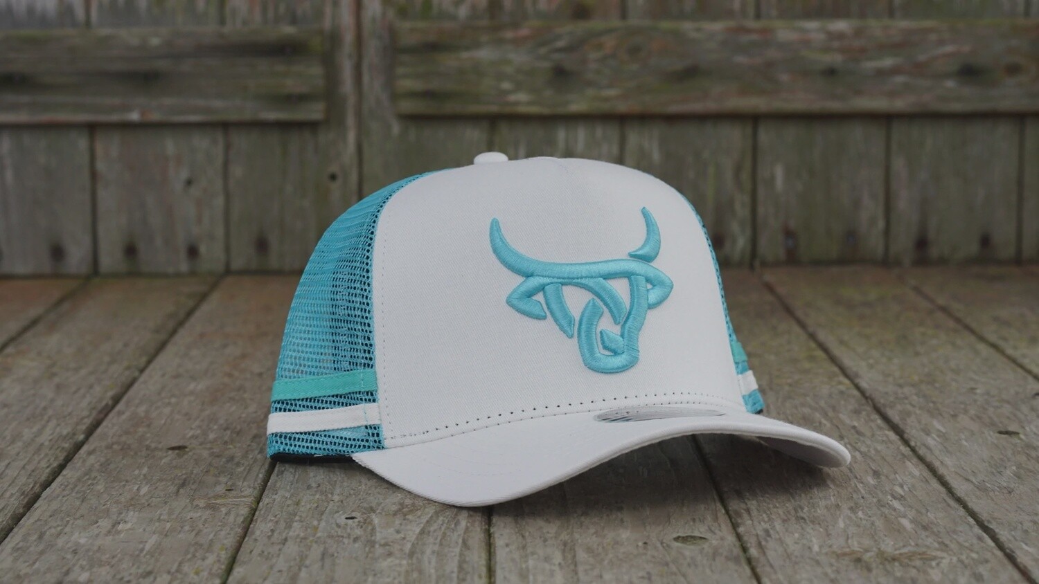 STRAPPED WHITE/TEAL