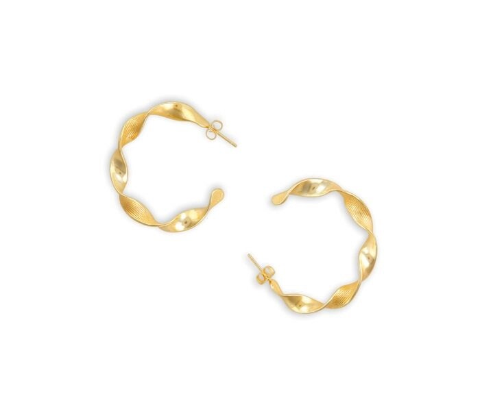 Gleaming Glamour Gold Tone Earrings