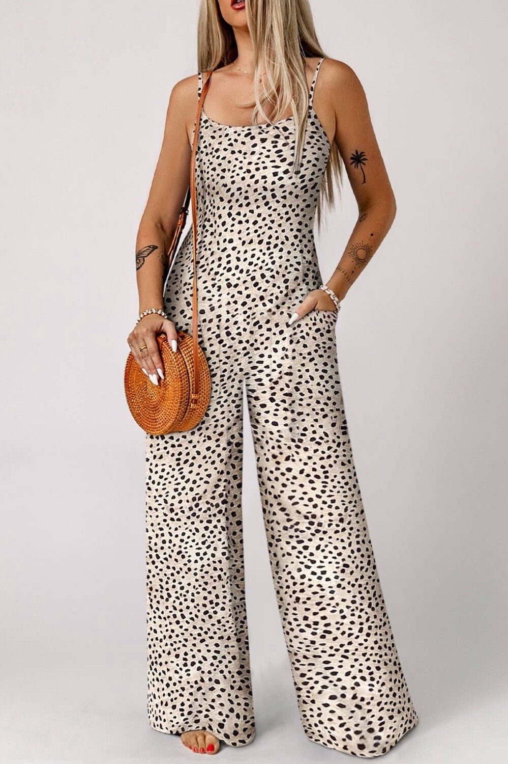 Leopard Wide Leg Jumpsuit
