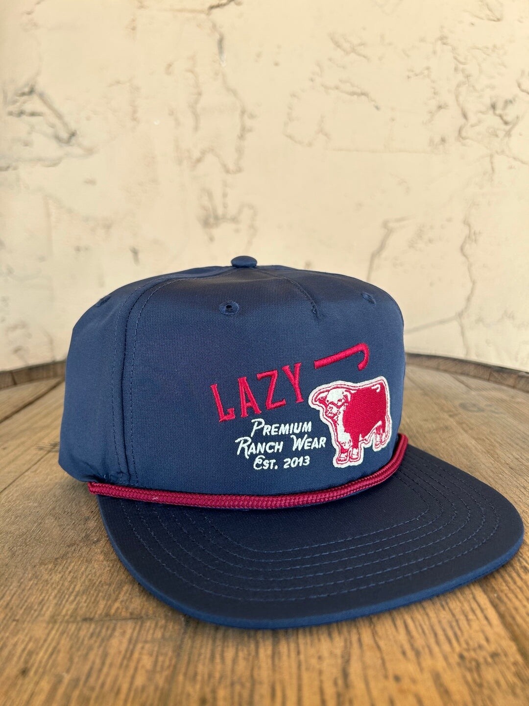 Lazy J navy 4" premium ranch rope hat