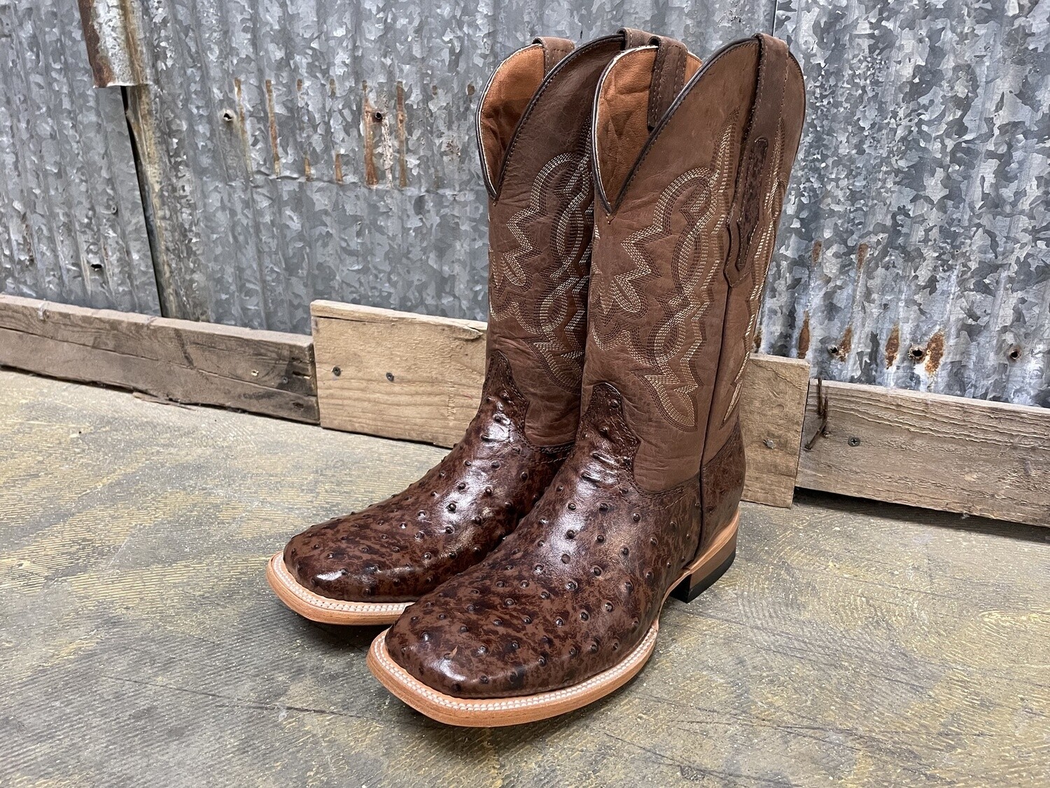 OSTRICH PRINT - BROWN