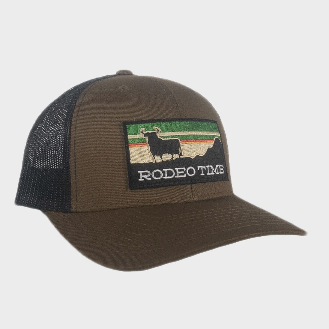 SUNSET BROWN RODEO TIME MESHBACK