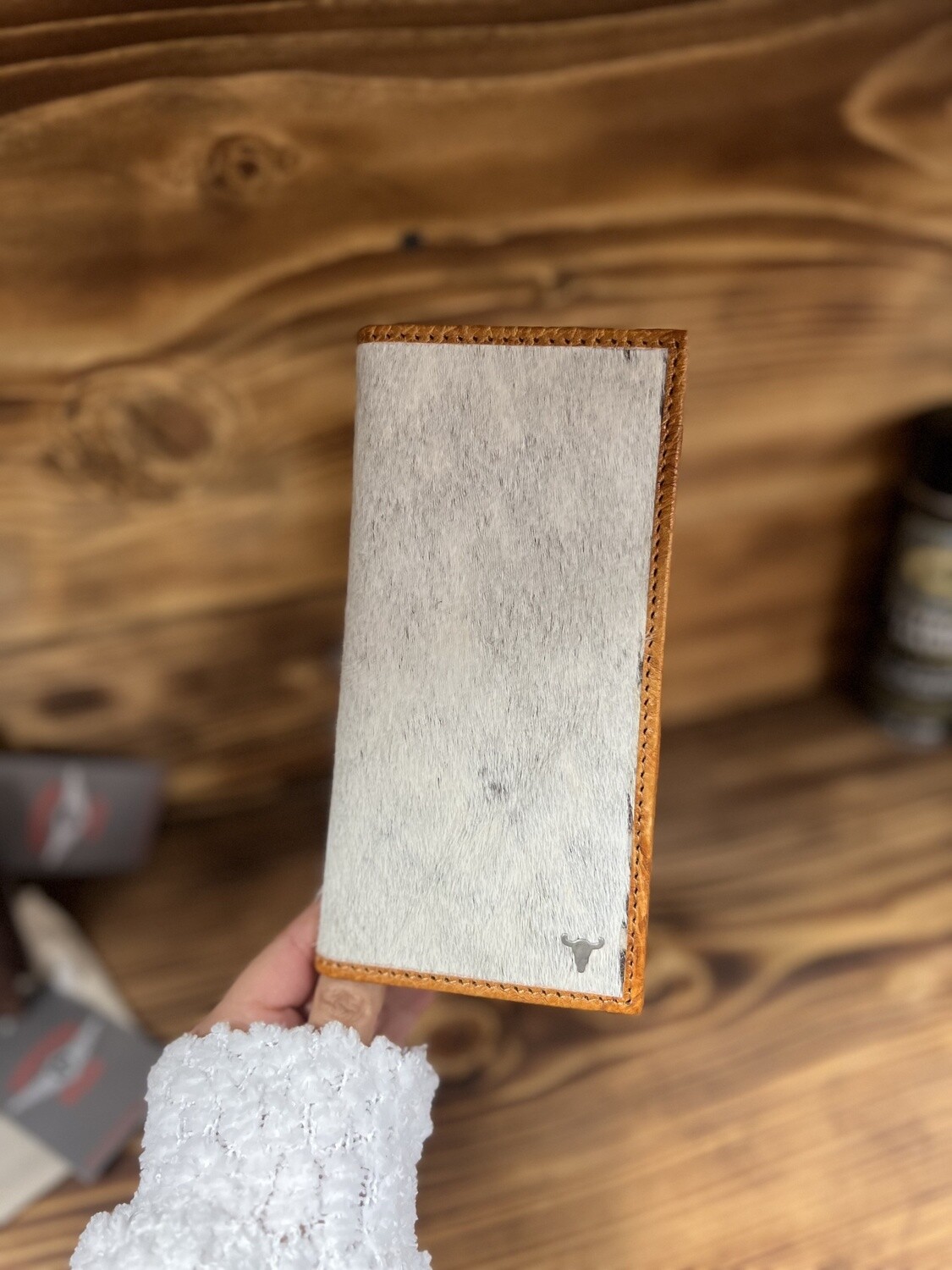 Hair on hide western rodeo wallet