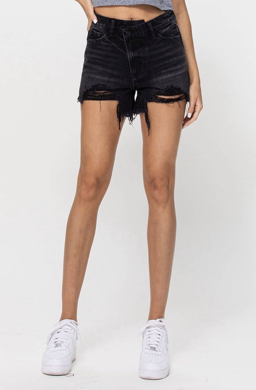 Super High Rise Black Shorts