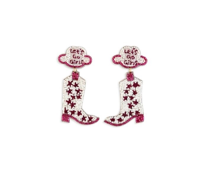 Let’s Go Girls Earrings in Red