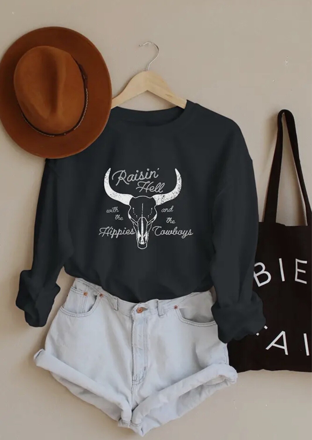 Raising Hell w/ the hippies crewneck