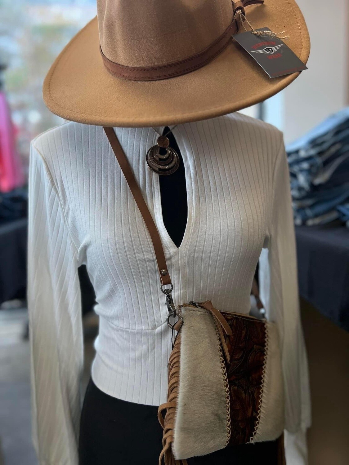 Open back long sleeve top