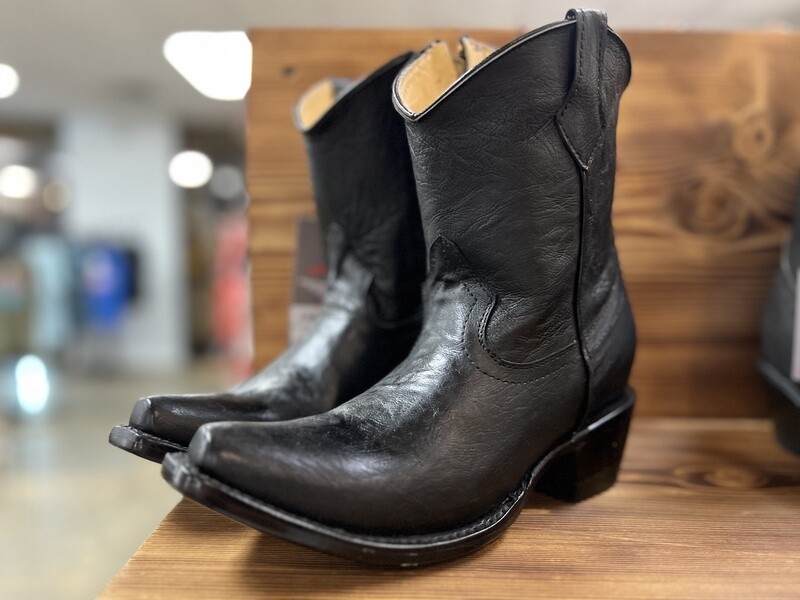 BLACK LEATHER BOOTIES