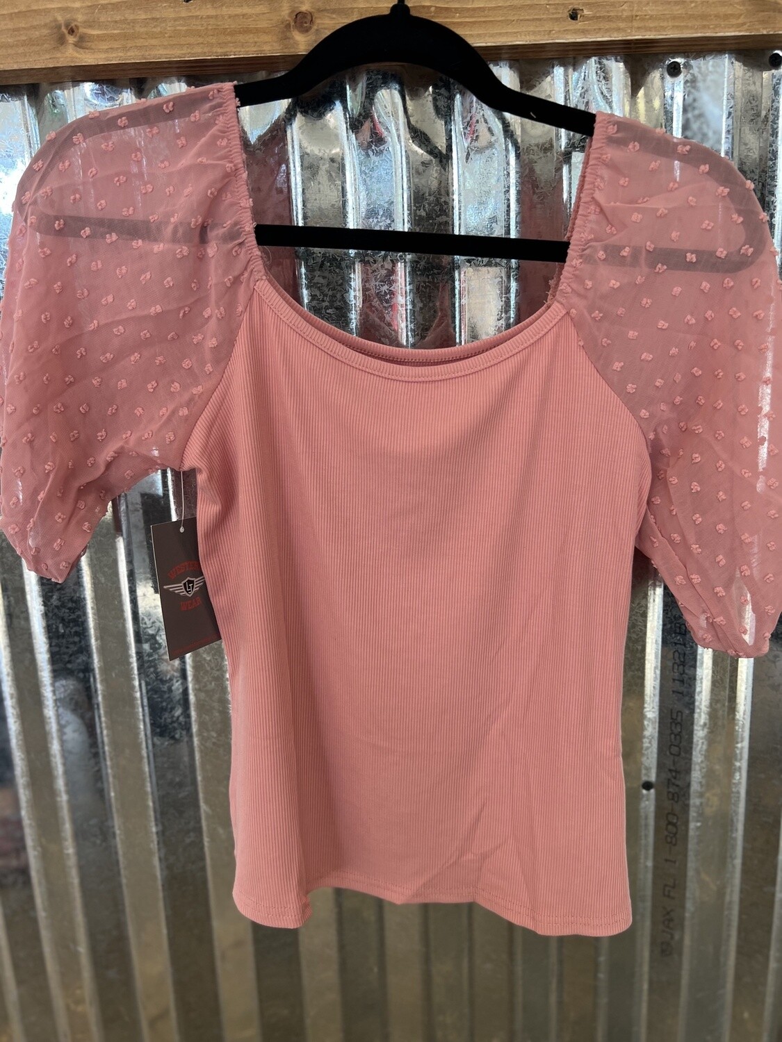 Pink Mesh Top