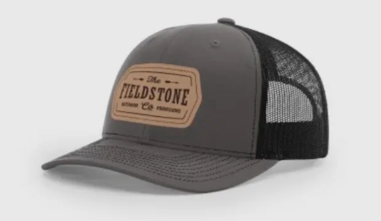 Youth leather patch hat