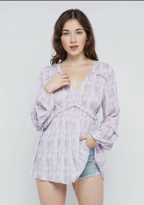 Lavender baby doll top