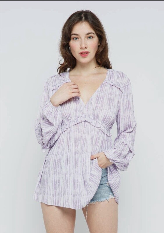 Lavender baby doll top
