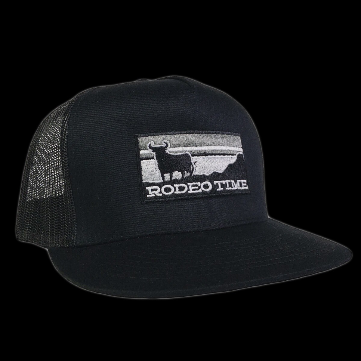 RODEO TIME INVERSE SUNSET BLACK MESH FLATBILL