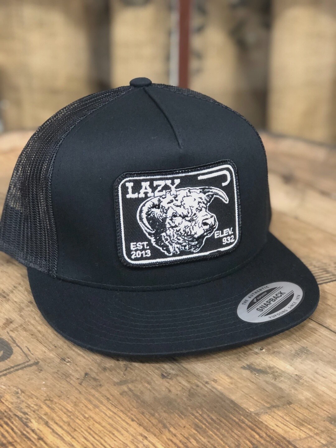 Lazy J Ranch Wear Black & Black 4" Elevation Cap