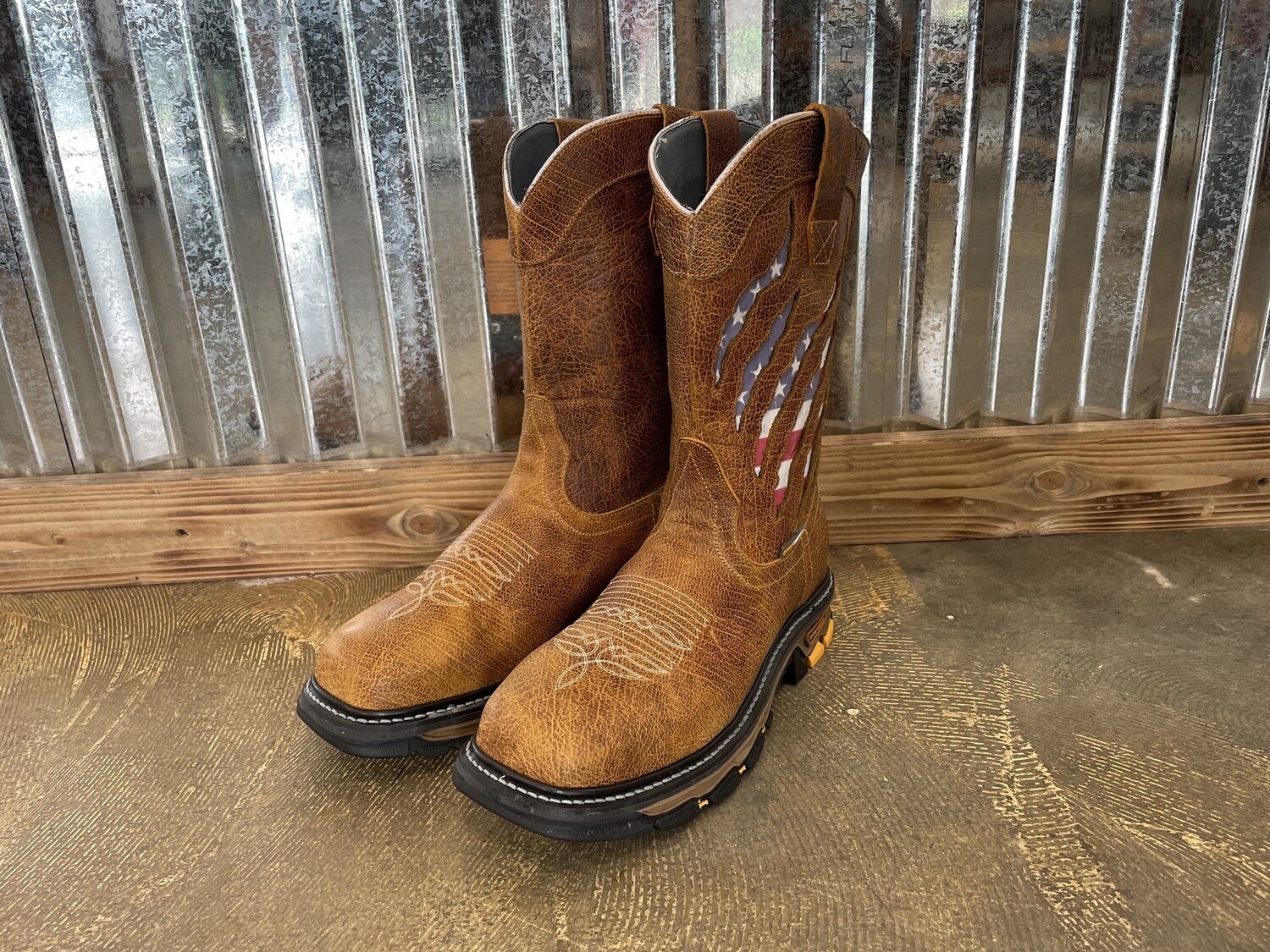 MEN'S GRIZZLY STEEL TOE WORK BOOTS
