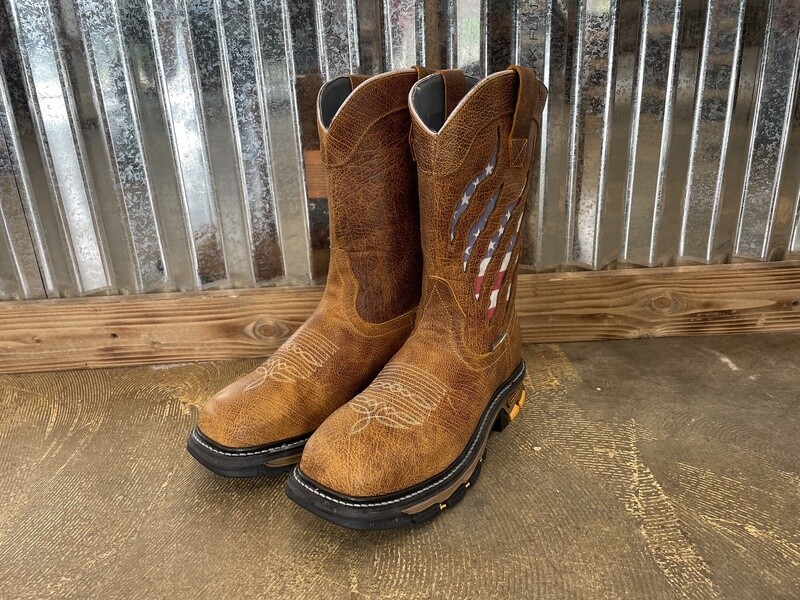 MEN'S GRIZZLY STEEL TOE WORK BOOTS