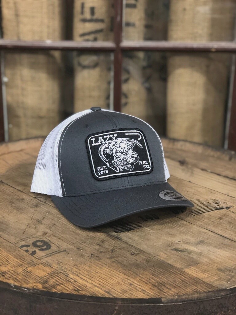 Lazy J Ranch Wear Grey & White 3.5" Elevation Cap