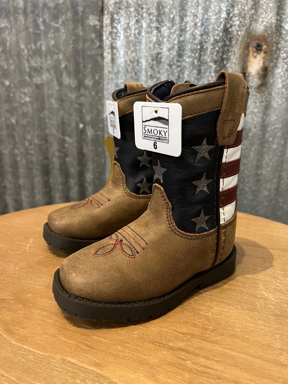 SMOKY MOUNTAIN TODDLER STARS AND STRIPES WESTERN BOOTS - SQUARE TOE