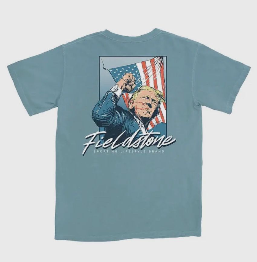 Trump Fight Tee in ice blue