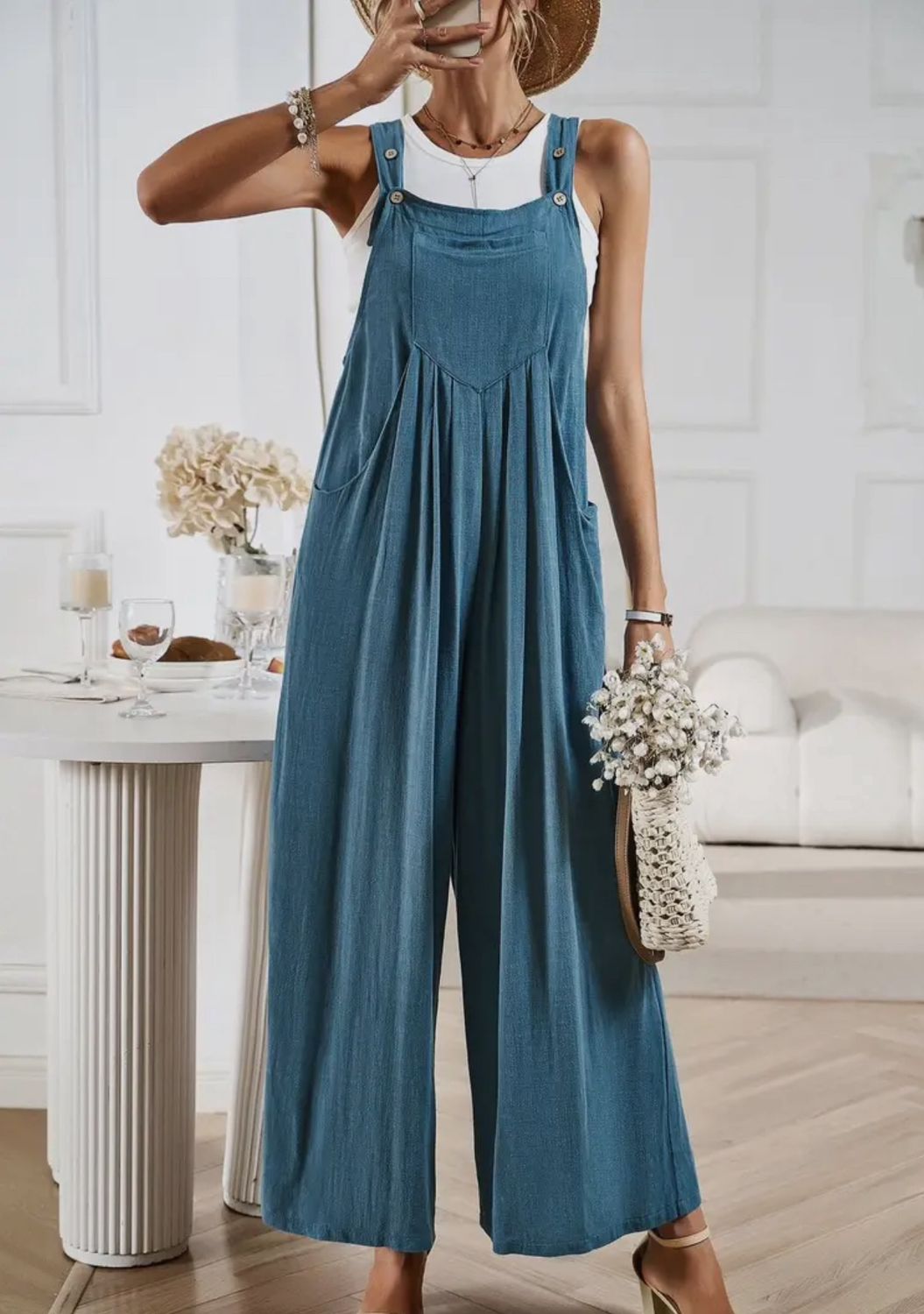 High water fit jumpsuit
