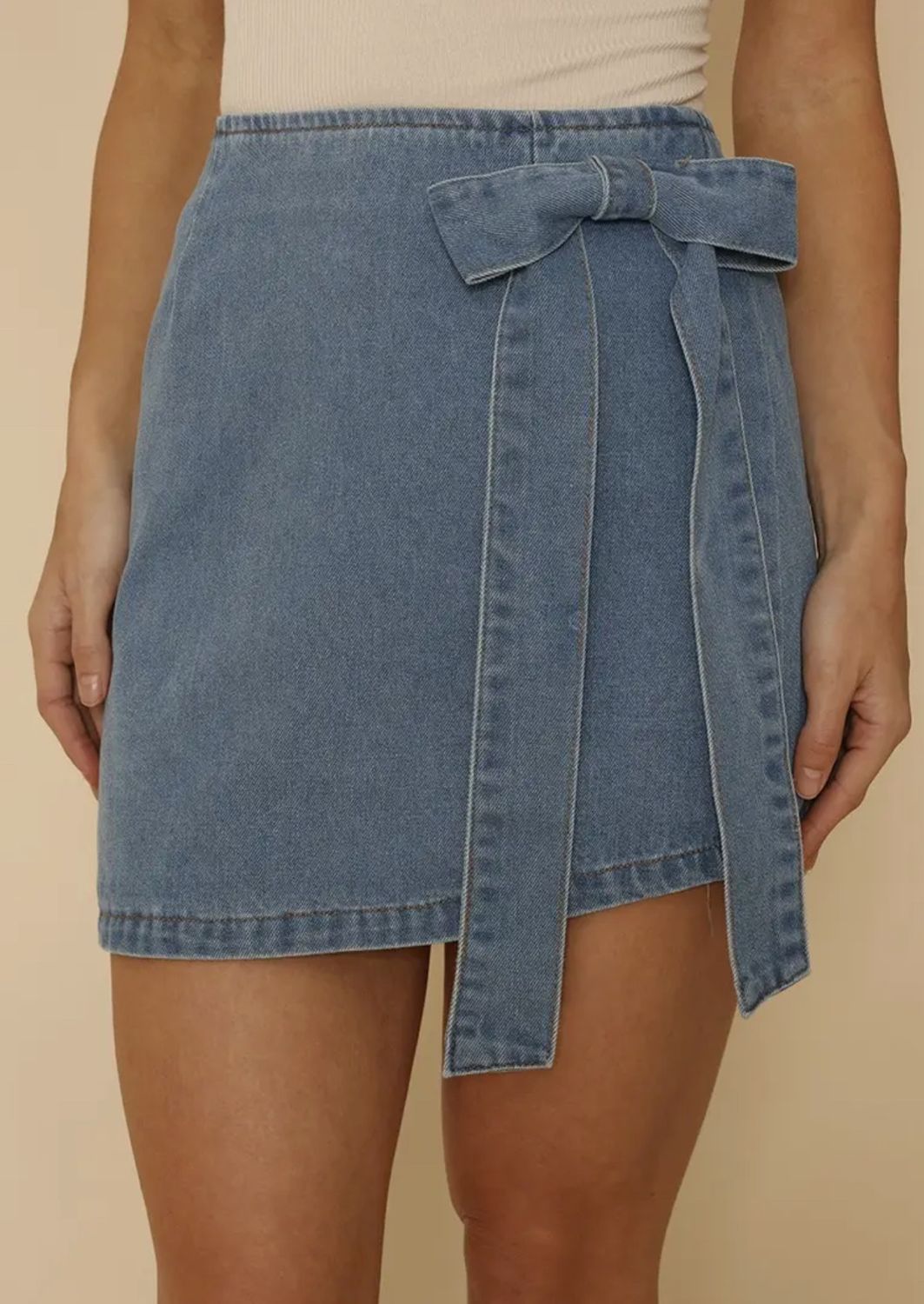 Denim Bow Skirt